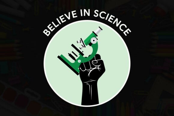 Bold and Inspiring: Believe in Science Fist Tee