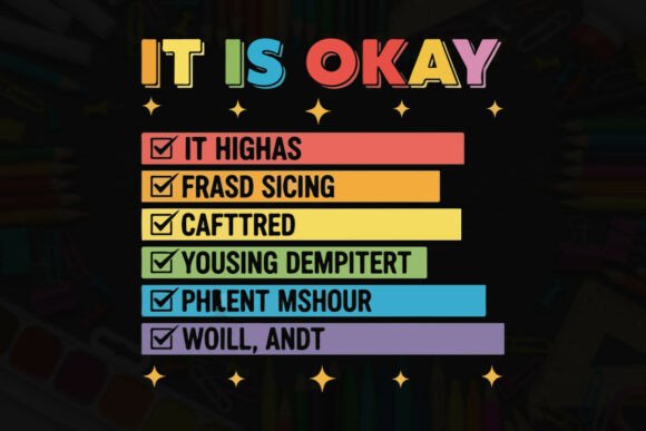 It is Okay Bright Checklist Graphic
