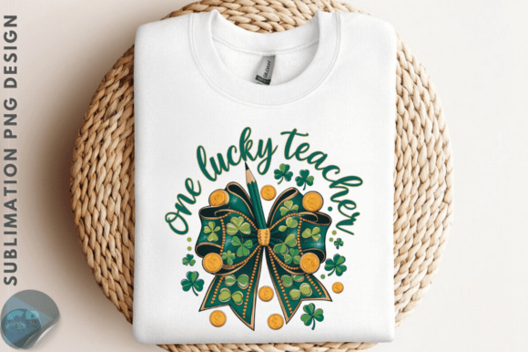 Lucky Teacher PNG: A Charming St. Patrick's Day Design
