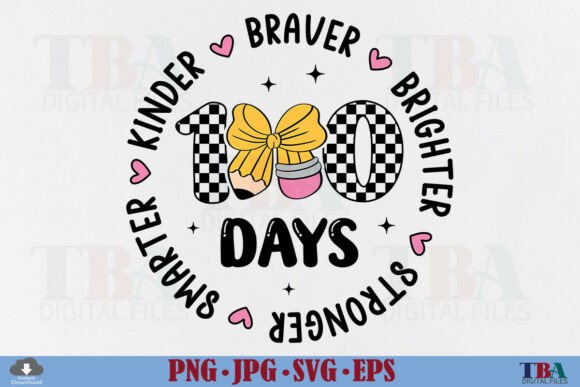 Review of 100 Days of School PNG, Pencil Bow SVG