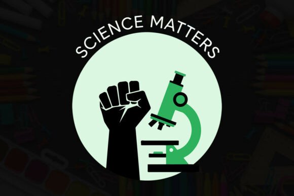 Science Matters Microscope Typography