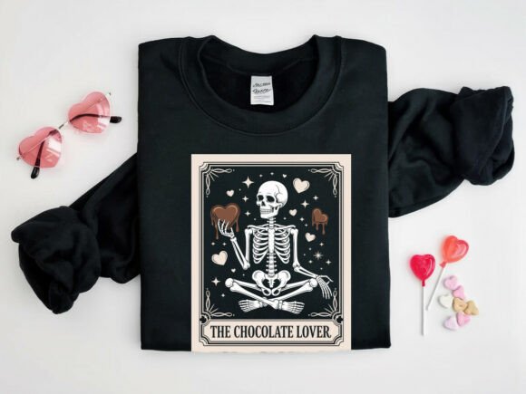 Skeleton Chocolate Lover Valentine PNG: A Charming Embroidery Design