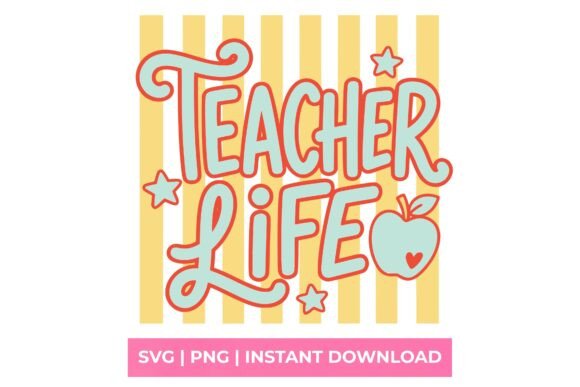 Teacher Life Retro Apple SVG: A Charming Embroidery Choice