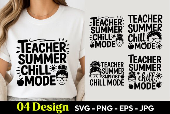 Teacher Summer Chill Mode SVG PNG: A Perfect Embroidery Design
