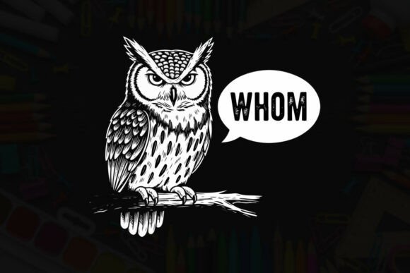 Vintage Owl Illustration Whom: A Charming Embroidery Design
